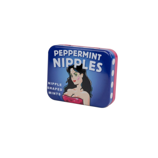 Boite de bonbons à la menthe en forme de seins, sans sucre 